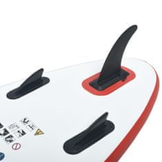 Greatstore Nafukovací Stand Up paddleboard (SUP) červeno-bílý