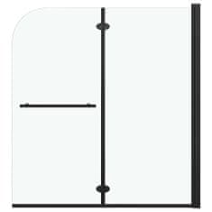 Greatstore Skládací sprchový kout se 2 panely ESG 120 x 140 cm černý