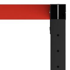 Greatstore Kovový rám pracovního stolu 80 x 57 x 79 cm černá a červená