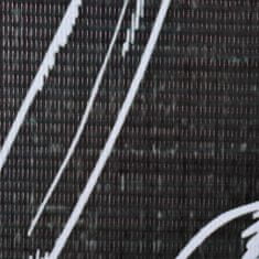 shumee Skládací paraván 228 x 170 cm pírka černobílá