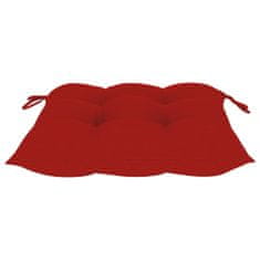 Petromila Houpací křeslo s červenou poduškou masivní teak