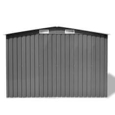 shumee Zahradní domek na nářadí šedý kovový 257 x 205 x 178 cm