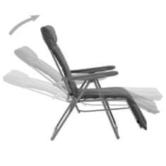 Petromila Skládací zahradní židle s poduškami 2 ks šedé