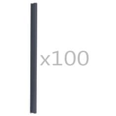 Vidaxl 100 ks klipy na panelovou stínící pásku PVC antracitové
