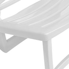 Greatstore Dětské skládací plážové židle 4 ks plastové bílé
