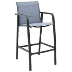 Petromila Zahradní barové židle 2 ks šedé textilen