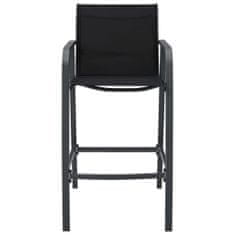 Petromila Zahradní barové židle 2 ks černé textilen