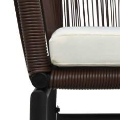 shumee Zahradní židle 2 ks hnědé PVC ratan
