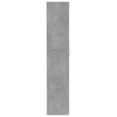 Vidaxl Úložná skříň betonově šedá 80 x 35,5 x 180 cm dřevotříska