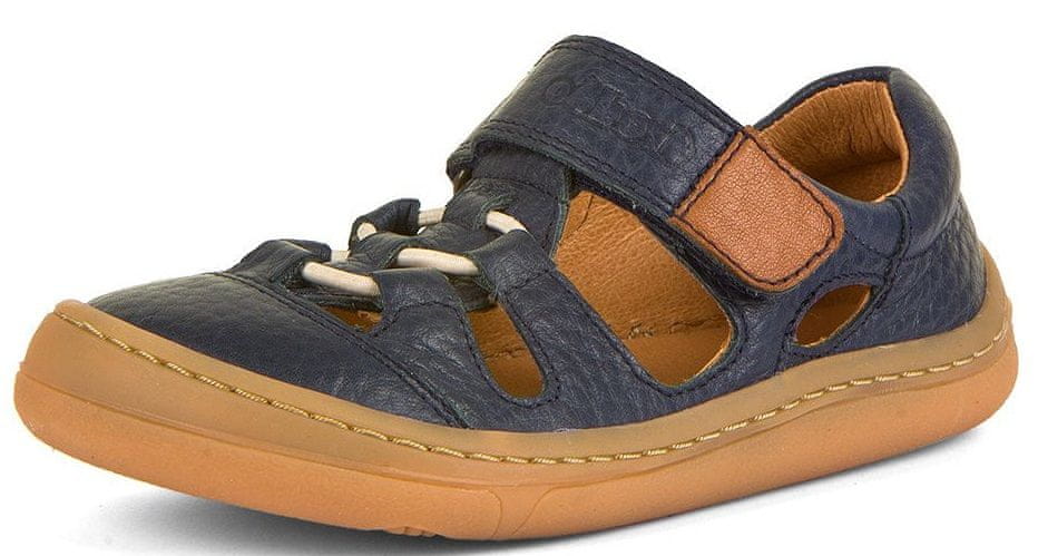 Froddo dětské kožené barefoot sandály G3150217 tmavě modrá 32