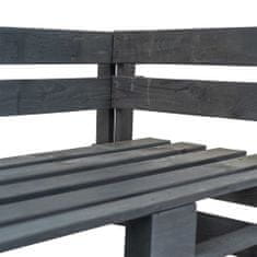 Petromila Zahradní rohová lavice z palet dřevo šedá