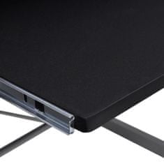 Greatstore PC stůl s vysouvací deskou na klávesnici ve tvaru L černý