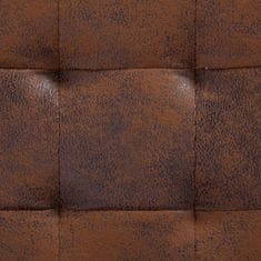 Greatstore Taburet s úložným prostorem 87,5 cm hnědý umělá broušená kůže