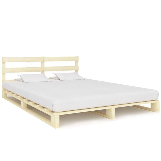 Vidaxl Rám postele z palet masivní borovice 200 x 200 cm