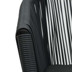 Petromila Zahradní židle 2 ks černé PE ratan