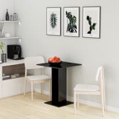 Greatstore Bistro stolek černý s vysokým leskem 60 x 60 x 75 cm dřevotříska
