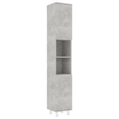 Vidaxl Koupelnová skříňka betonově šedá 30 x 30 x 179 cm dřevotříska