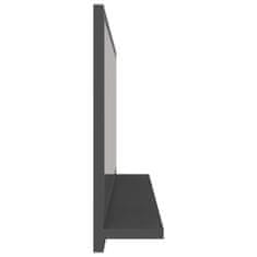 Vidaxl Koupelnové zrcadlo šedé 80 x 10,5 x 37 cm dřevotříska