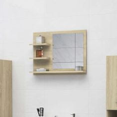 shumee vidaXL Koupelnové zrcadlo Dub sonoma 60x10,5x45 cm