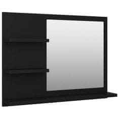 Greatstore Koupelnové zrcadlo černé 60 x 10,5 x 45 cm dřevotříska