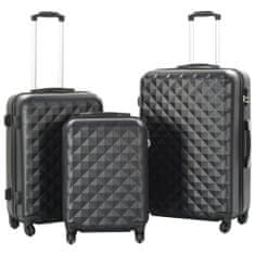shumee Sada skořepinových kufrů na kolečkách 3 ks černá ABS