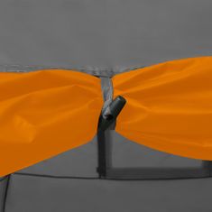 shumee Kempingový stan iglú 650 x 240 x 190 cm 8 osob šedý a oranžový