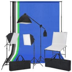 Greatstore Studiové vybavení set s produktovým stolem, světly a pozadími