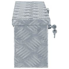 Vidaxl Hliníkový box 48,5 x 14 x 20 cm stříbrný