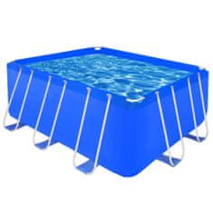 Greatstore Nadzemní bazén ocelový rám obdélníkový 400 x 207 x 122 cm