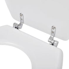 Greatstore WC sedátko MDF s víkem jednoduchý design bílé