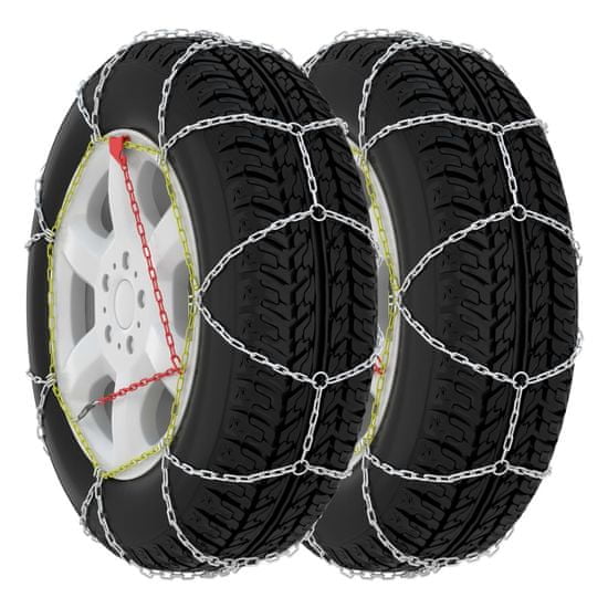 shumee Sněhové řetězy na pneumatiky 2 ks 16 mm SUV 4x4 velikost 400