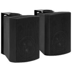 Vidaxl Nástěnné stereo reproduktory 2 ks černé indoor outdoor 80 W
