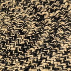 Vidaxl Ručně vyráběný koberec juta černý a přírodní 90 cm