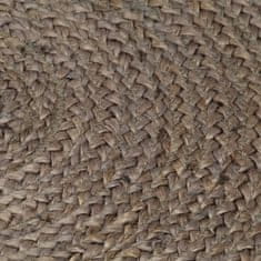 Vidaxl Ručně vyrobený koberec z juty kulatý 120 cm šedý