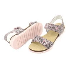 Bartek Růžové sandály s leopardím vzorem 79183-BBK velikost 34