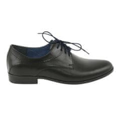 Černé kožené boty pro muže Nikopol velikost 44