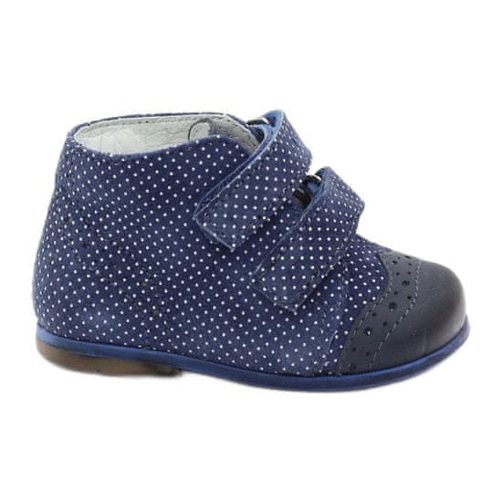 Kožené boty na suchý zip Hugotti navy blue