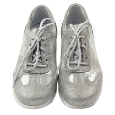 Stříbrná sportovní obuv se stupínky velikost 36