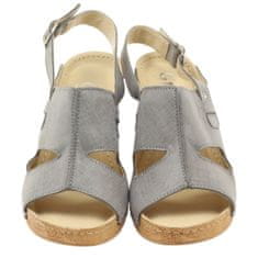 Koženkové sandály Grey velikost 41