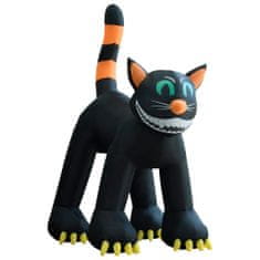 Greatstore Nafukovací černá kočka Halloween s LED XXL 6 m