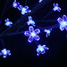Greatstore Vánoční strom 120 LED modré světlo třešňový květ 150 cm