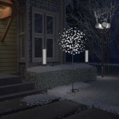 Vidaxl Vánoční strom 200 LED chladné bílé světlo třešňový květ 180 cm