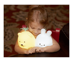 Severno Silikonová noční lampička Králíček pro děti LED USB + dálkové ovládání