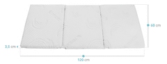 Severno SEVERNO Skládací matrace do cestovní postýlky TRIO BABY bílá 60x120 cm