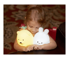 Severno Silikonová noční lampička Medvídek pro děti LED USB + dálkové ovládání