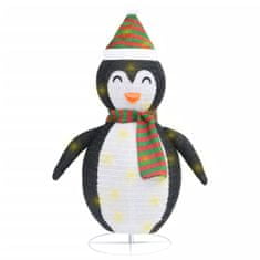 shumee Dekorativní vánoční tučňák s LED luxusní tkanina 90 cm