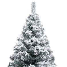 Greatstore Umělý vánoční stromek zasněžený zelený 120 cm PVC
