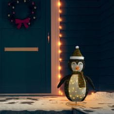 shumee Dekorativní vánoční tučňák s LED luxusní tkanina 90 cm