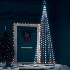 Greatstore Vánoční stromek kužel studený bílý 330 LED diod 100 x 300 cm