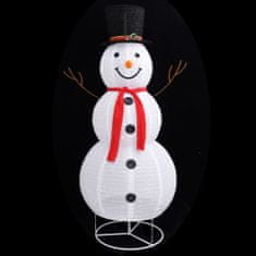shumee Dekorativní vánoční sněhulák s LED luxusní tkanina 180 cm